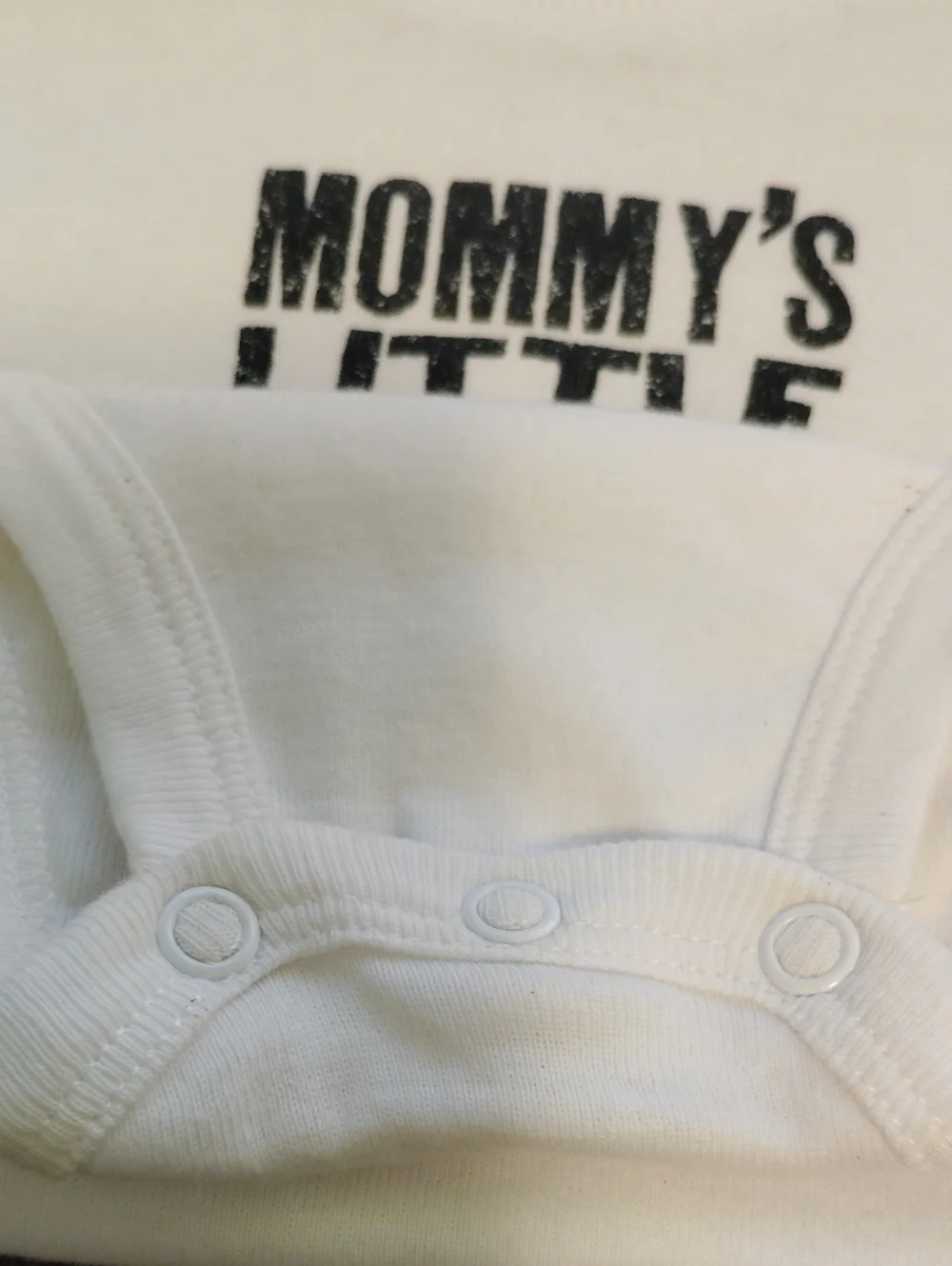 Carter's Cotton Baby Onesie White Long-Sleeve 'Mommy's Little Monster' One-Piece